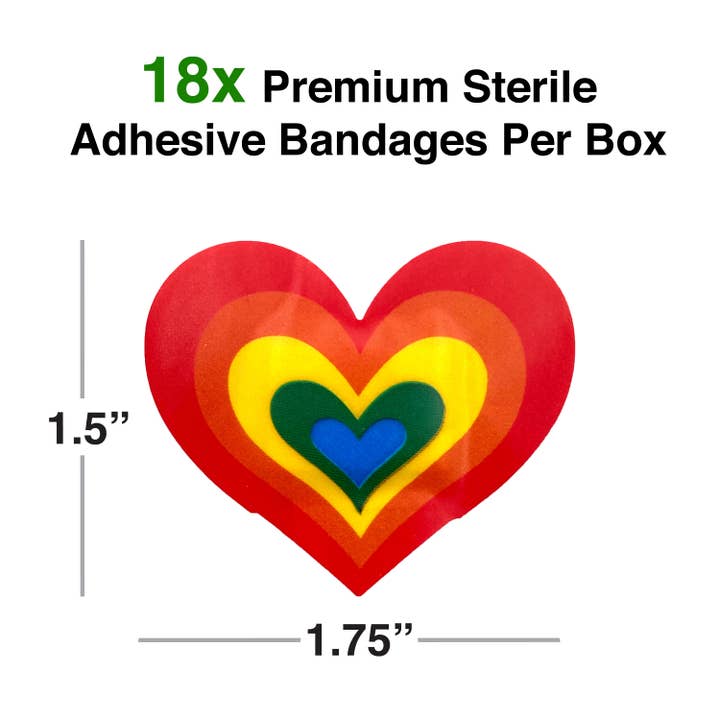 AQUARIUS, GAMAGO, ICUP, & ROCK SAWS by NMR Brands - Vente Pansement/bandage – enfant et bébé - Bandages adhésifs Rainbow Heart1