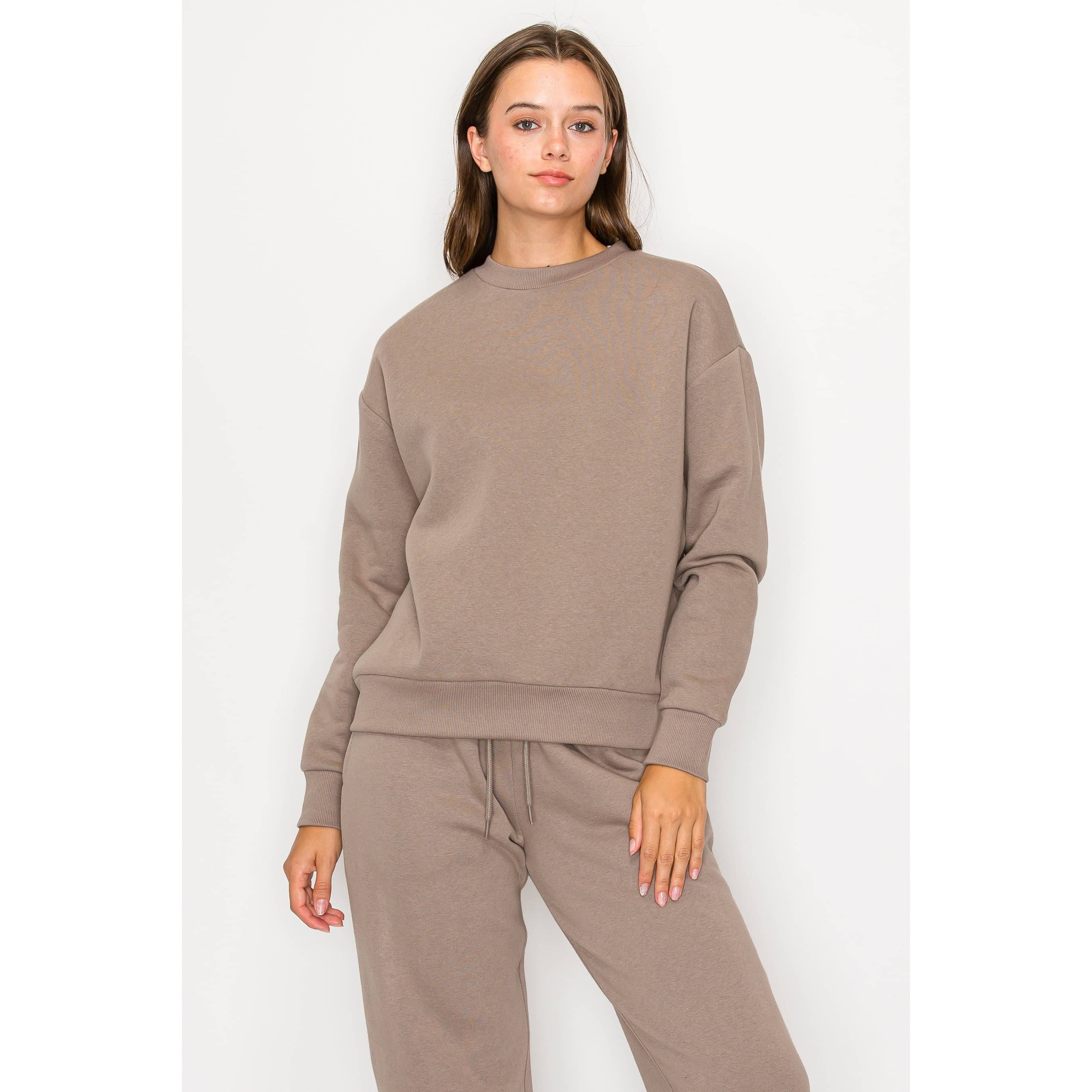 Timeless - Wholesale Sweatshirt - Women's - Oversized Crewneck Fleece Long Sleeve Sweatshirt5