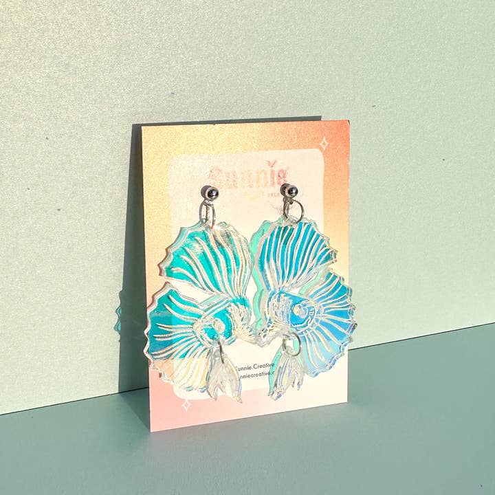 Sunnie Creative - Vendita all'ingrosso Orecchini pendenti - Orecchino acrilico Beta Fish2