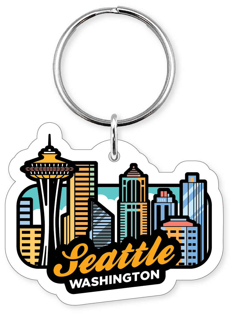 Morris Magnets - Wholesale Keychain - Unisex - Keychain - Seattle City Skyline 11