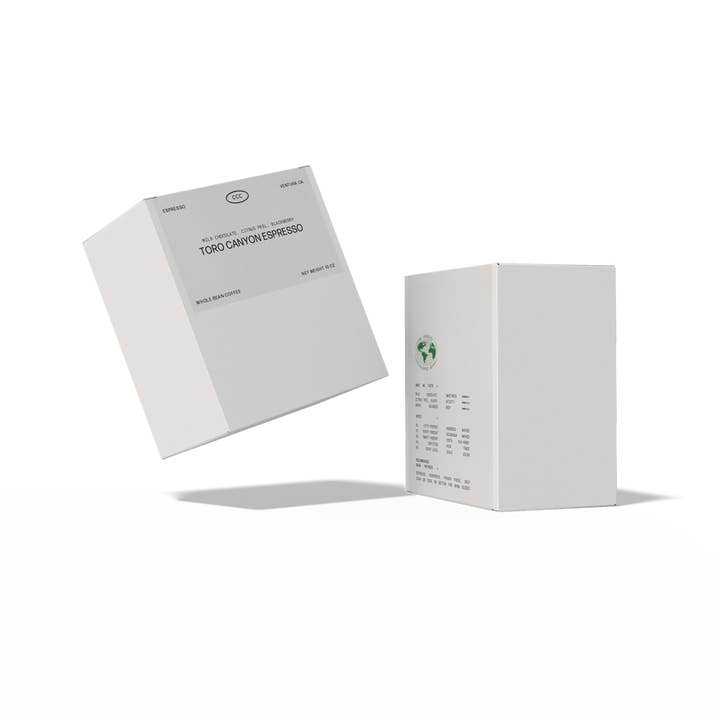 Toro Canyon Espresso Whole Bean Coffee for wholesale by Coastal Coffee Collective