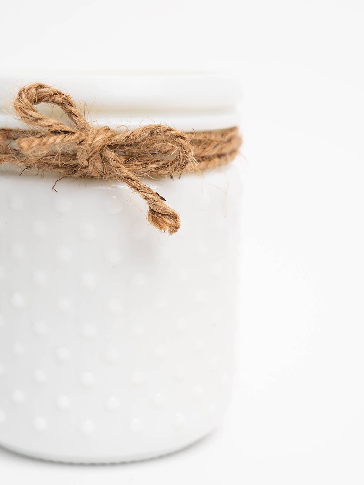 Sweet Wick Candle Company - Wholesale Jar/Filled Candle - Vintage White/Clear Hobnail Candle with No Charm1