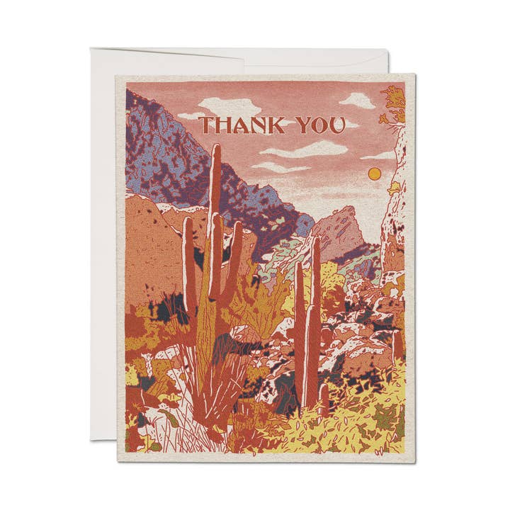 Grateful Oasis greeting card for wholesale by Red Cap Cards