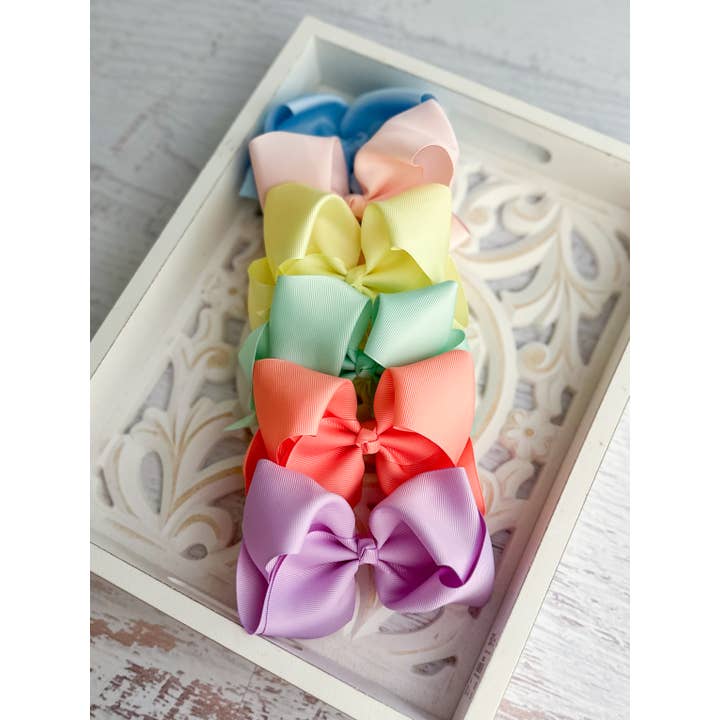 The Hair Bow Company - Wholesale Hair Bow - Kids - Oversize Solid Hair Bow Variety Packs (4 Color Set Options!)