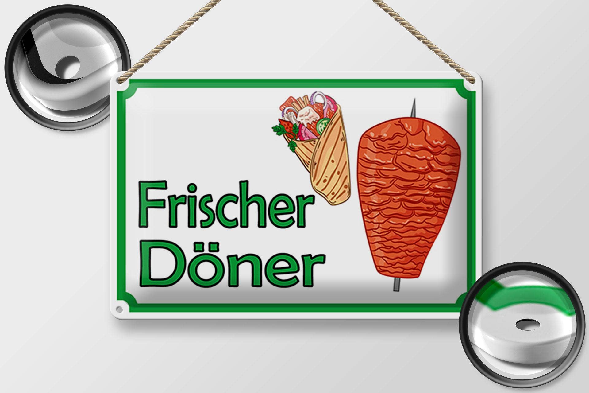 Femer – wholesale Sign – Tin sign note 30x20 cm fresh doner restaurant decoration sign tin sign1