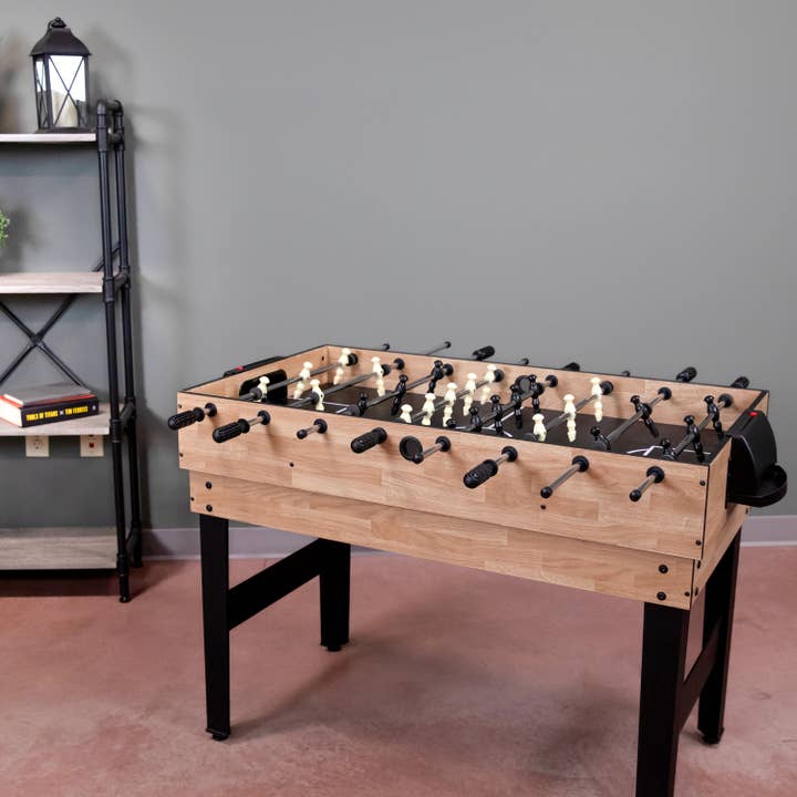 10-in-1 Game Table with Billiards/Foosball - Light Wood for wholesale by Sunnydaze Decor