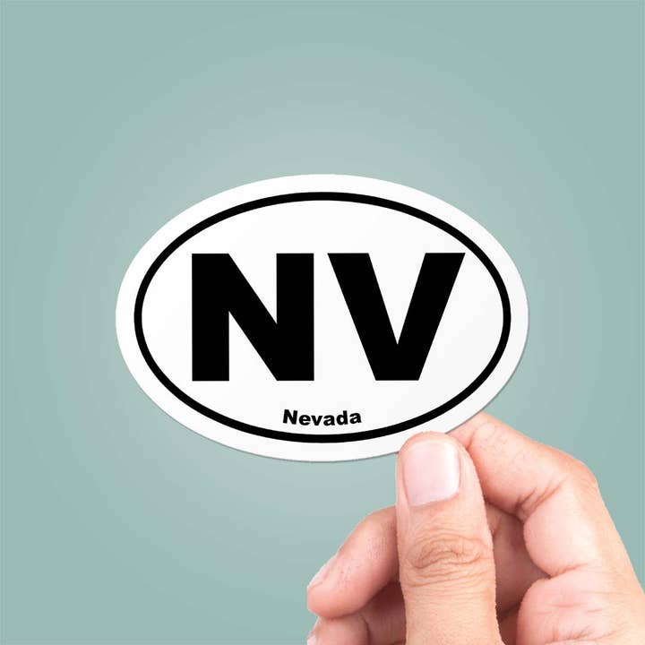 Nevada NV State Oval Sticker Vinyl Decal por atacado de CJ's Sticker Shop
