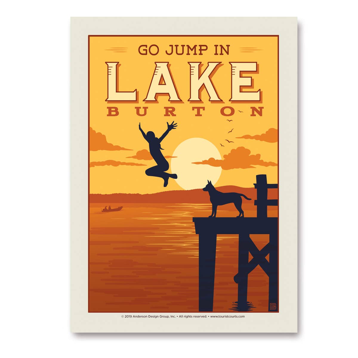 Tourist Courts - Wholesale Sticker - Go Jump In Lake Burton Vert Sticker