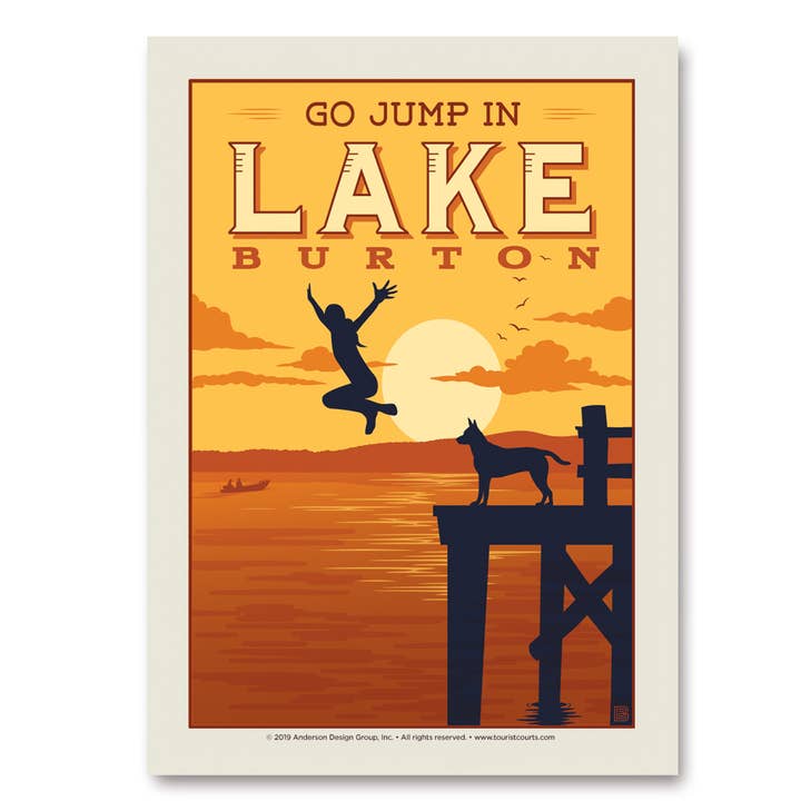 Tourist Courts - Wholesale Sticker - Go Jump In Lake Burton Vert Sticker0
