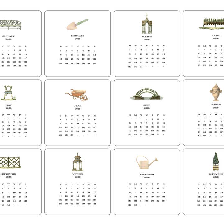 Maison de Papier - Wholesale Calendar - 2026 Gardener's Calendar with Easel