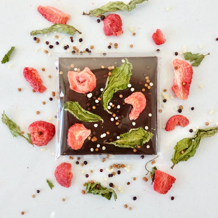 Fancy Bar: Strawberry Mint for wholesale by Succulent Chocolates & Sweets Inc