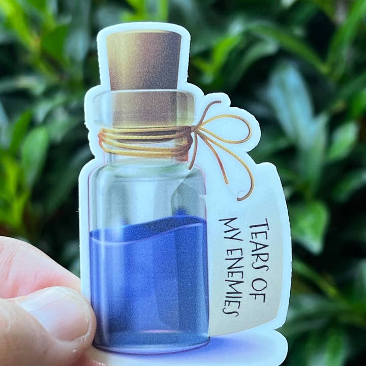 Tears of my Enemies Funny Waterproof Sticker for wholesale by Sticker Mage