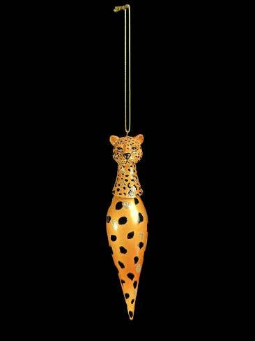 Leopard Ornament - glass for wholesale by Africa And Beyond Art Gallery