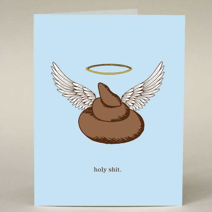 Carte Holy Shit pour la vente par Sweet & Snarky Greeting Card Company