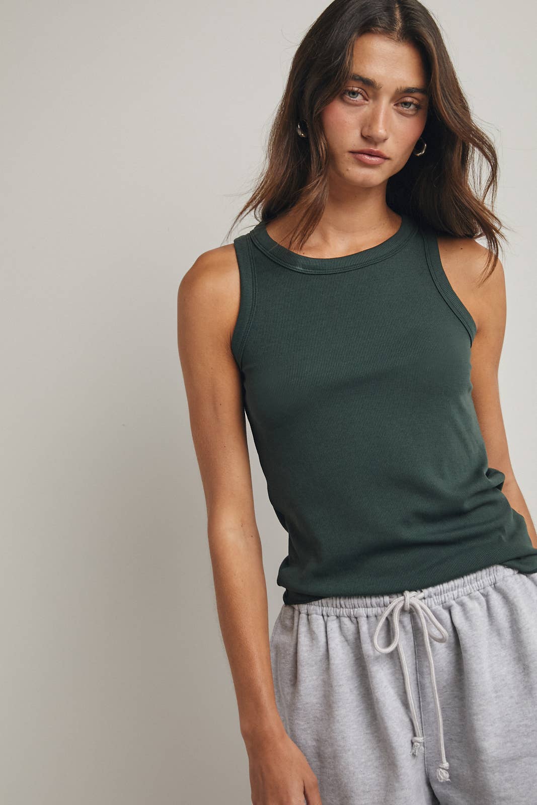 Wishlist Apparel - Wholesale Tank Top - Women's - CREW NECK RIBBED KNIT TANK TOP / WL18-104456