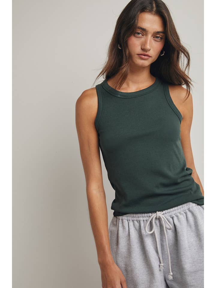 Wishlist Apparel - Wholesale Tank Top - Women's - CREW NECK RIBBED KNIT TANK TOP / WL18-10449