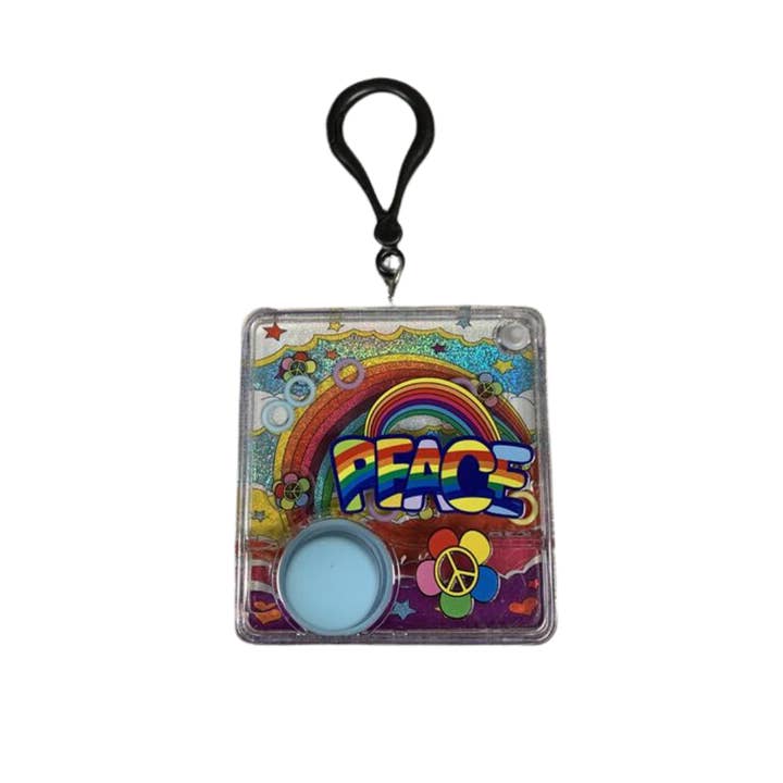 Kalan - Wholesale Keychain - Kids - Peace + Rainbows Water Game