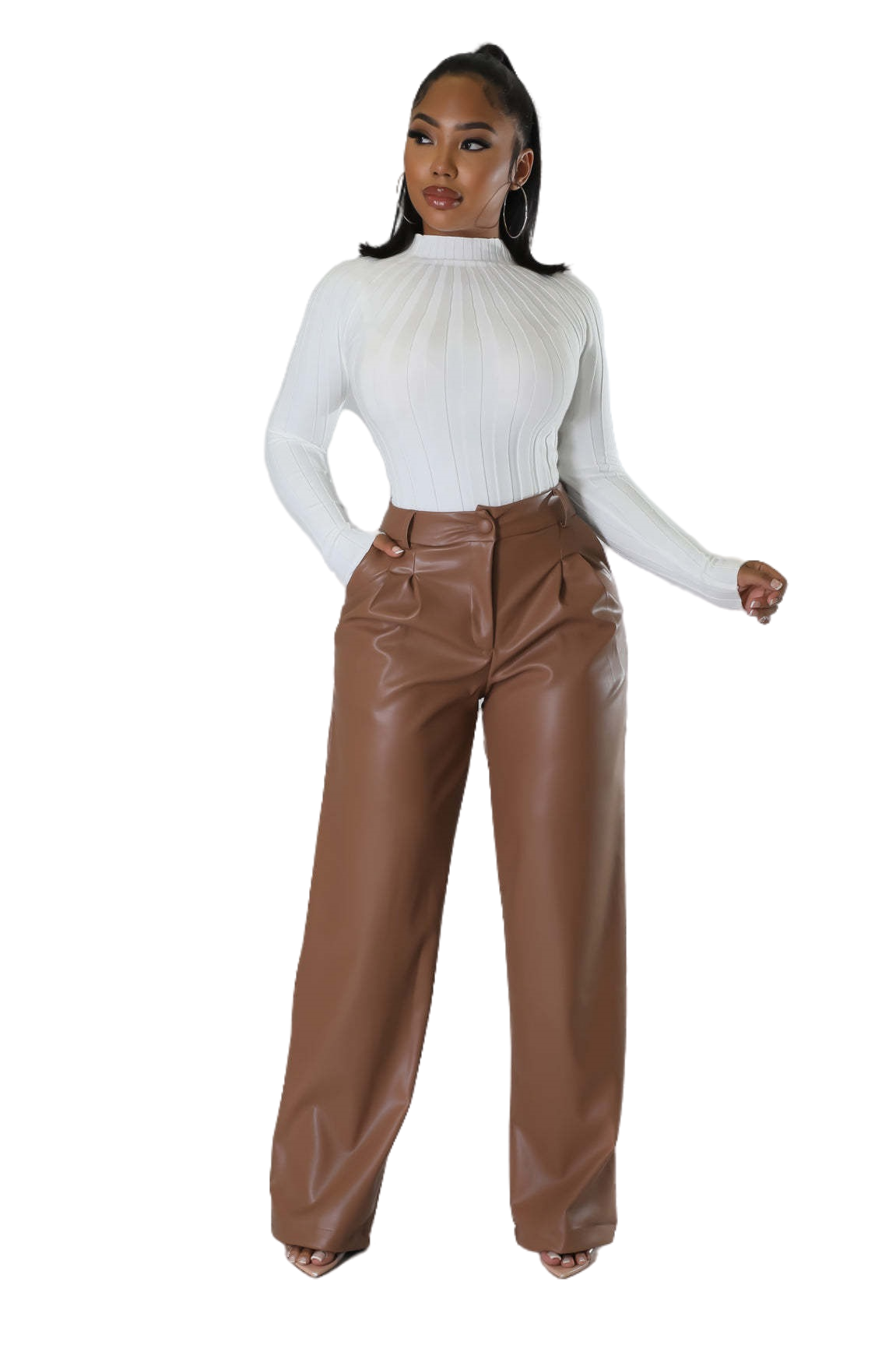 By Claude - Vendita all'ingrosso Pantalone - Donna - PANTALONI IN PELLE PU DA DONNA FASHION1