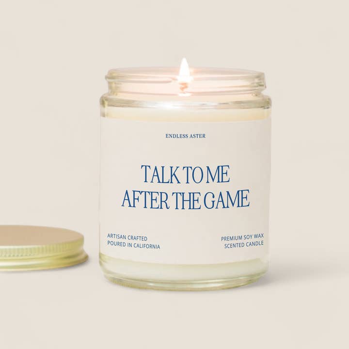 Talk to Me After the Game - 8, 16oz Soy Wax Candle, Game Day for wholesale by Endless Aster