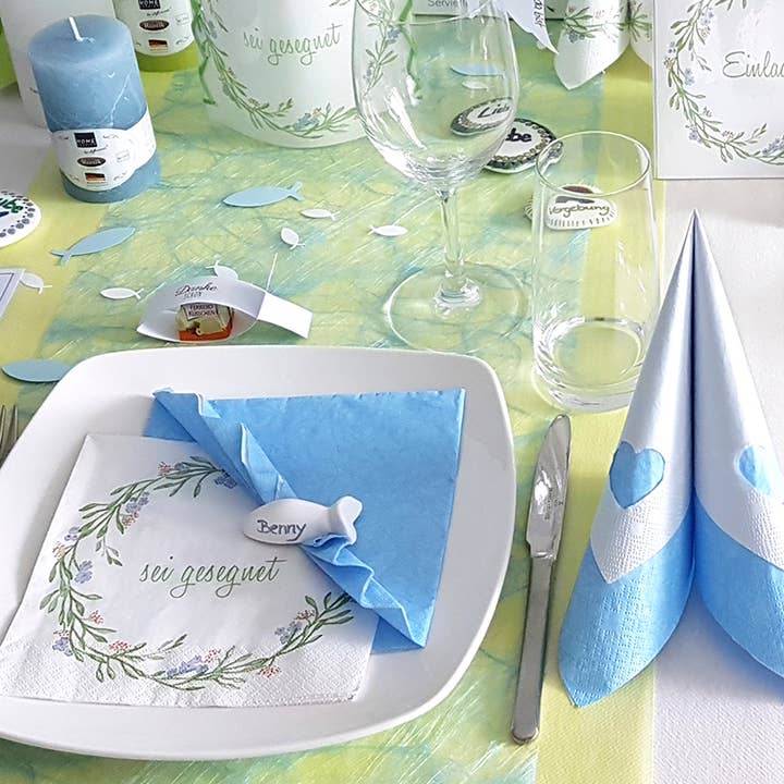 Home Fashion - Carl Dietrich GmbH - Wholesale Disposable Napkin - Cocktail napkins punched heart pearl effect white2