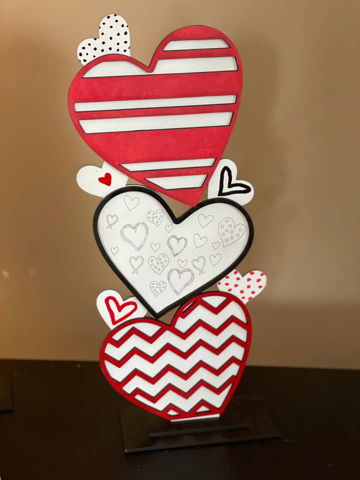 Stacking Valentine Heart Decor for wholesale by LivaBella Designs