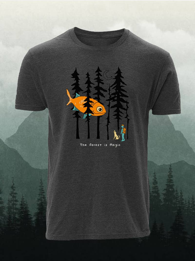 Tourtiwi - Wholesale Screen Printed T-Shirt - Women's - Forest Is Magic Printed Short-Sleeved Shirt1