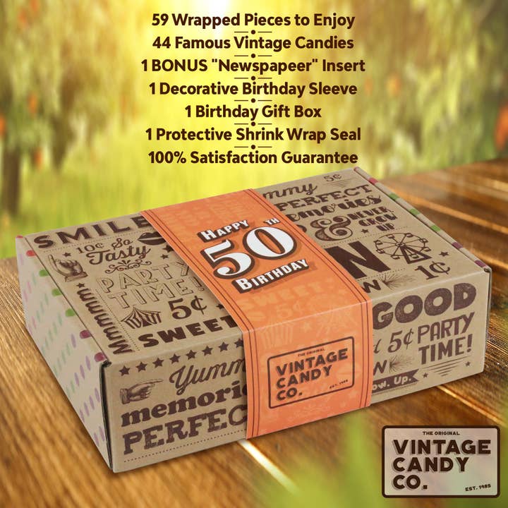 Vintage Candy, LLC – wholesale Gummy – 50th Birthday Retro Candy Gift