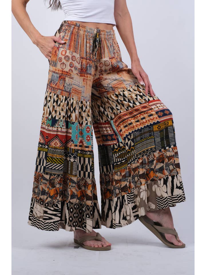 Sacred Threads - Wholesale Pants - Women's - Abstract Allure Patchwork Hippie Pants