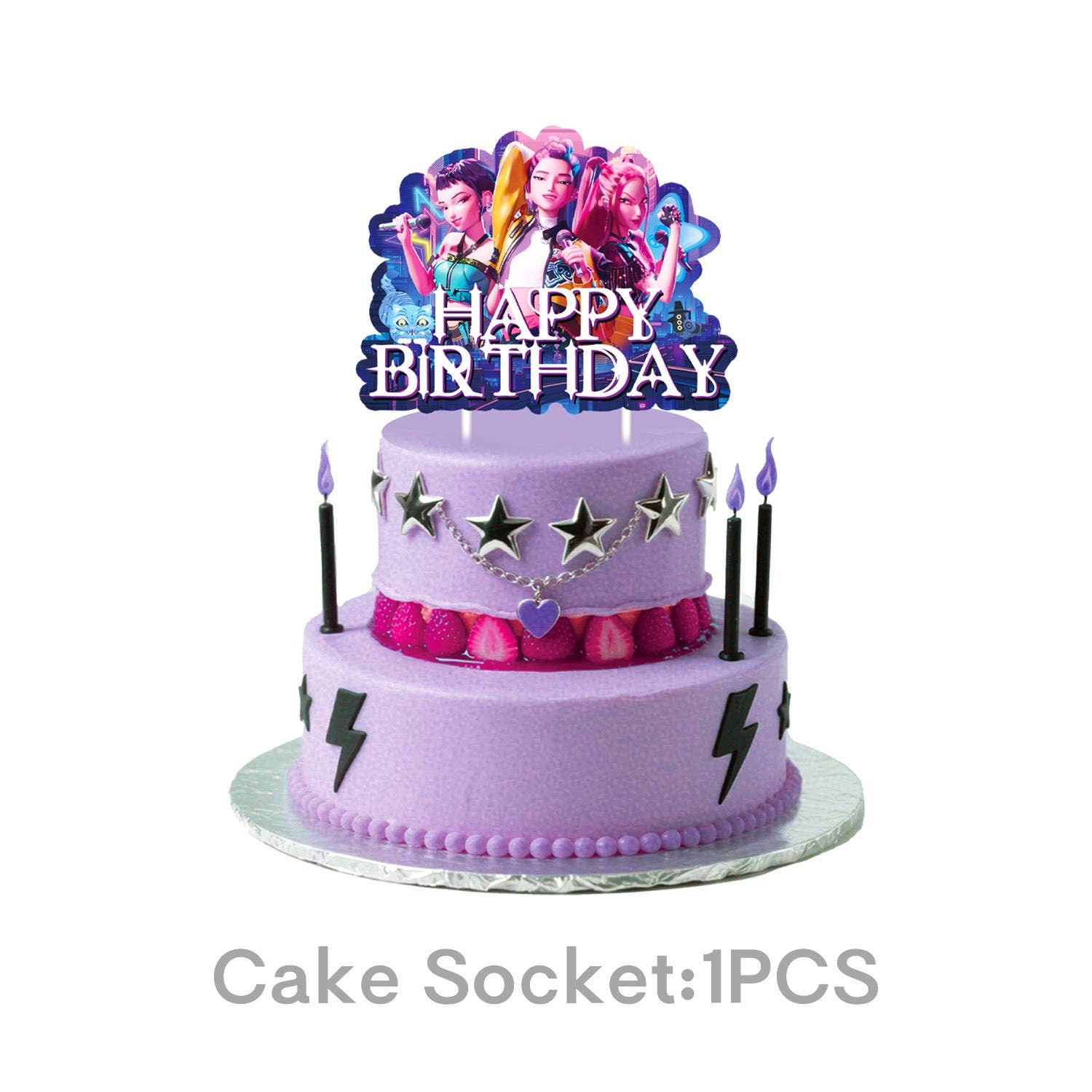 Auraquise - Wholesale Disposable Tableware Pack - Demon Hunters & Saga Boy Band Birthday Party Supplies Themed Tableware and Decorations5