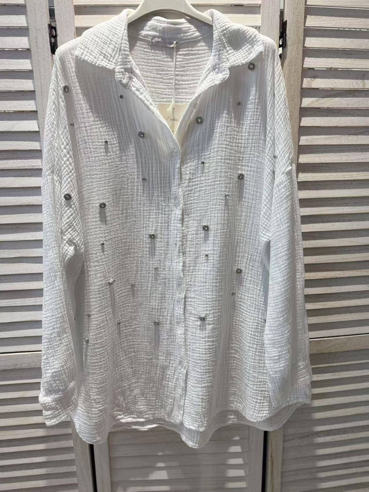 VICTORIA&ISAAC - Wholesale Button Down Shirt - Women's - OVERSIZED COTTON GAUZE SHIRT3