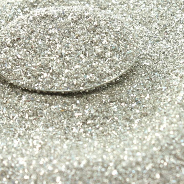 Silver - German Glass Glitter - Fine 90 Grit - Bulk Bags for wholesale on Faire