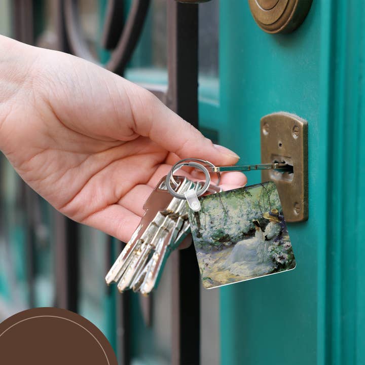 3dRose – wholesale Keychain – Unisex – 3dRose, Delicious Solitude by Frank Bramley Impressionist , Key Chain5