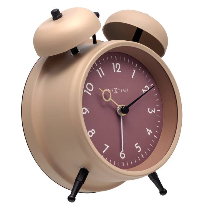 NeXtime - Wholesale Alarm Clock - Alarm Clock 12 x 14 x 6cm-Metal-NeXtime "Golden Hour"16