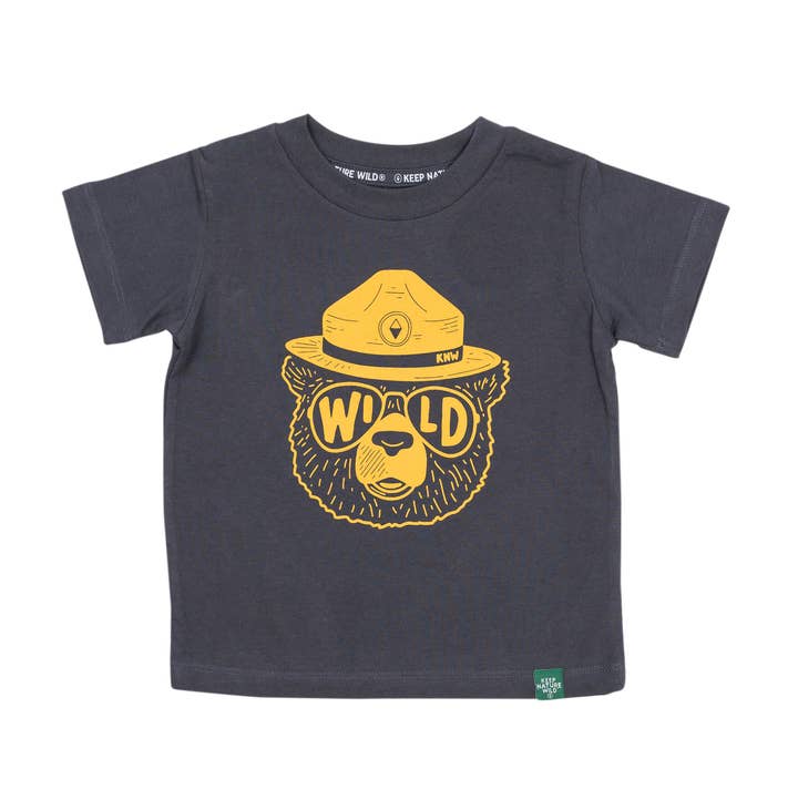 Keep Nature Wild - Wholesale Screen Printed T-Shirt - Kids - Wildbear Toddler Tee | Coal0