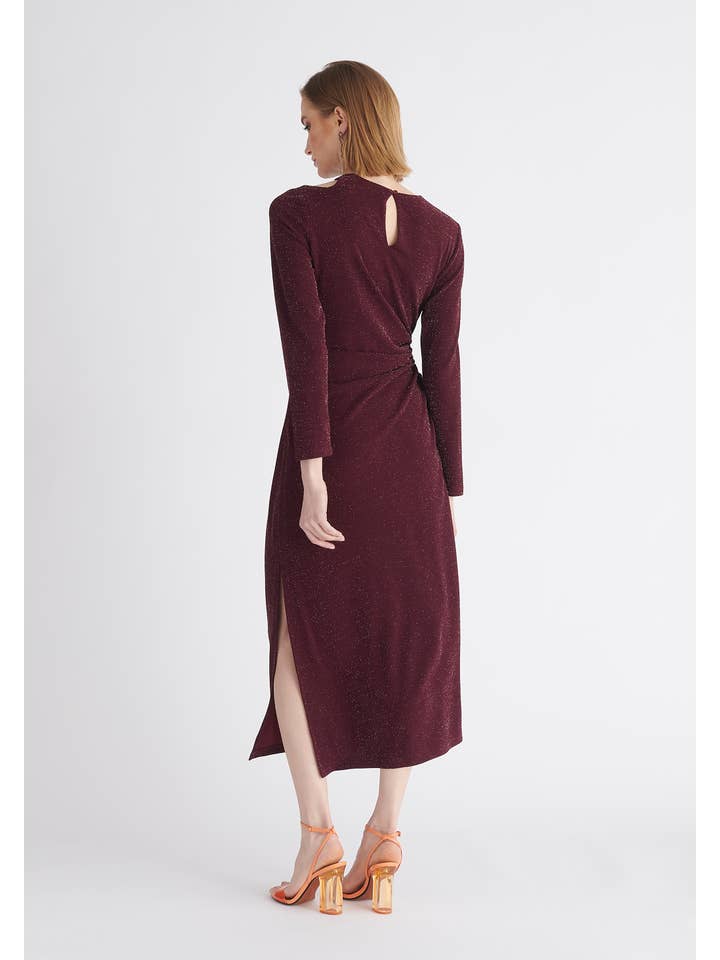 Paisie – Großhandel Kleid – Damen – Glitzerndes Kleid mit Ausschnitt10