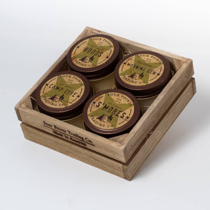 The Great Outdoors - Juego de velas (4 oz) para venta al por mayor de Four Points Trading Co