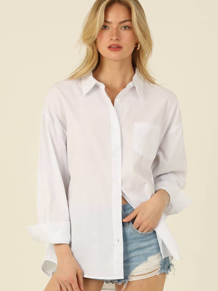 X2DF2-ASIS RELAXED FIT BUTTON FRONT SHIRT and other Purchase Wholesale white button up. Free Returns & Net 60 Terms on Faire trending on Faire.
