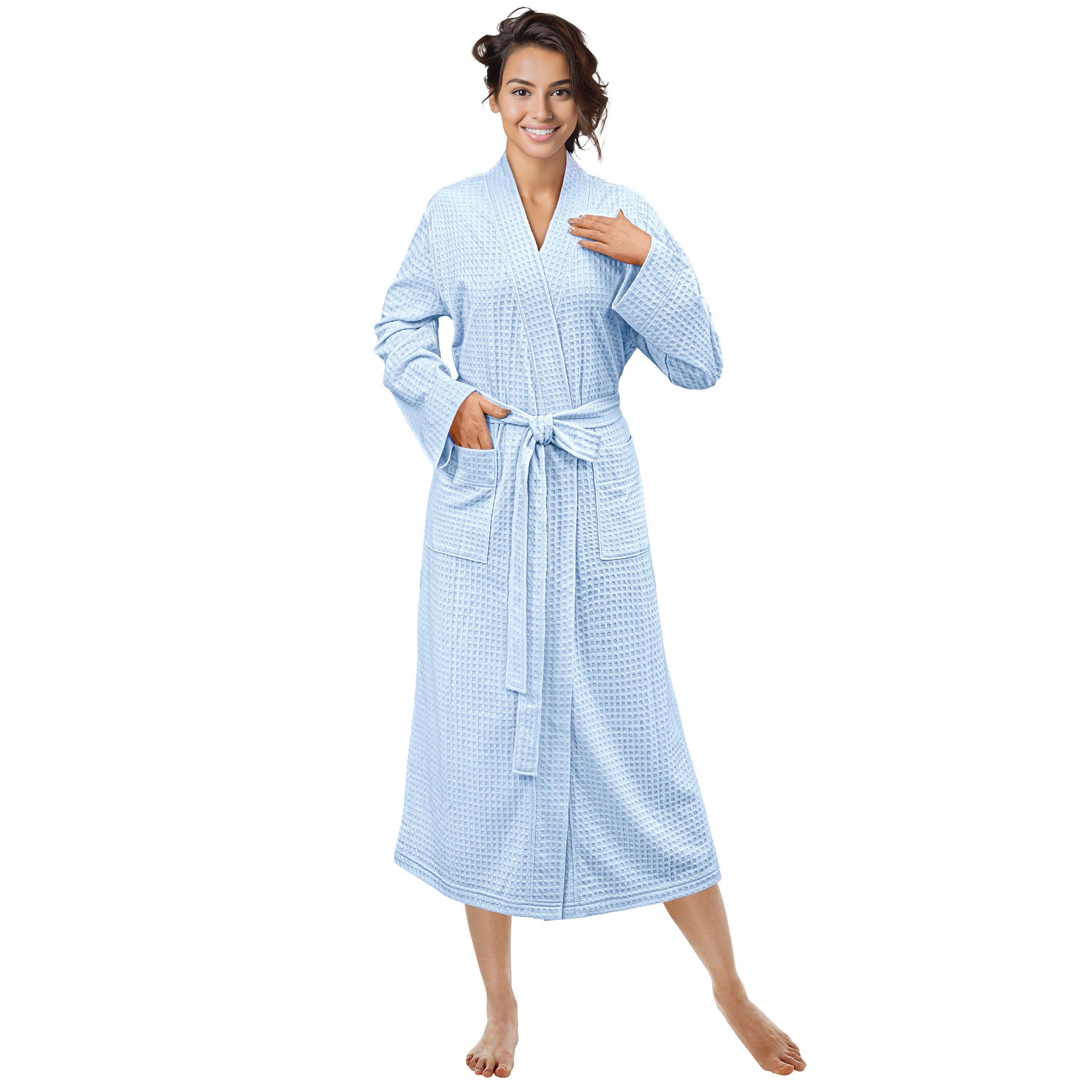 Pavilia - Wholesale Robe - Women's - Women's Waffle Texture Knit Robe20