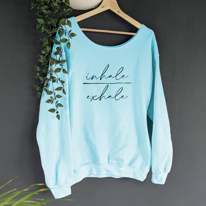 INHALE/EXHALE SWEATSHIRT for wholesale by Tiny Tortle