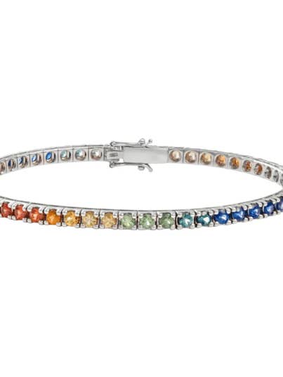 Classic Tennis Bracelet Multicolor for wholesale by ALEXIS DAOUD JEWELRY