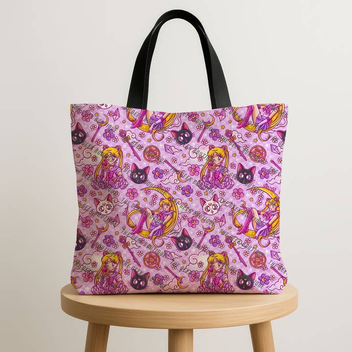 Bolso Tote Grande con Cremallera de Cristal Lavanda SM de Anime y Dibujos Animados para venta al por mayor de The Geek Boutique