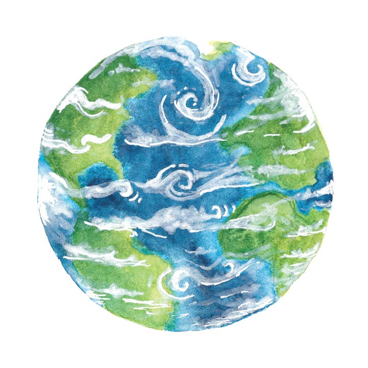 Pegatina Tierra para venta al por mayor de Tiny Nest Studio