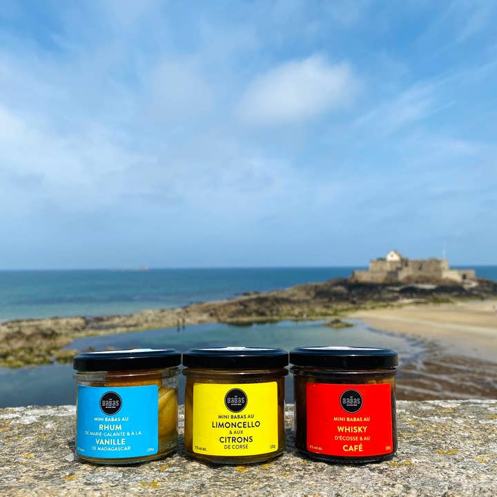 LES BABAS DE SAINT-MALO – Großhandel Kuchen – Mini-Babas Trio Nr. 1: Vanille-Rum - Zitronen-Limoncello -2