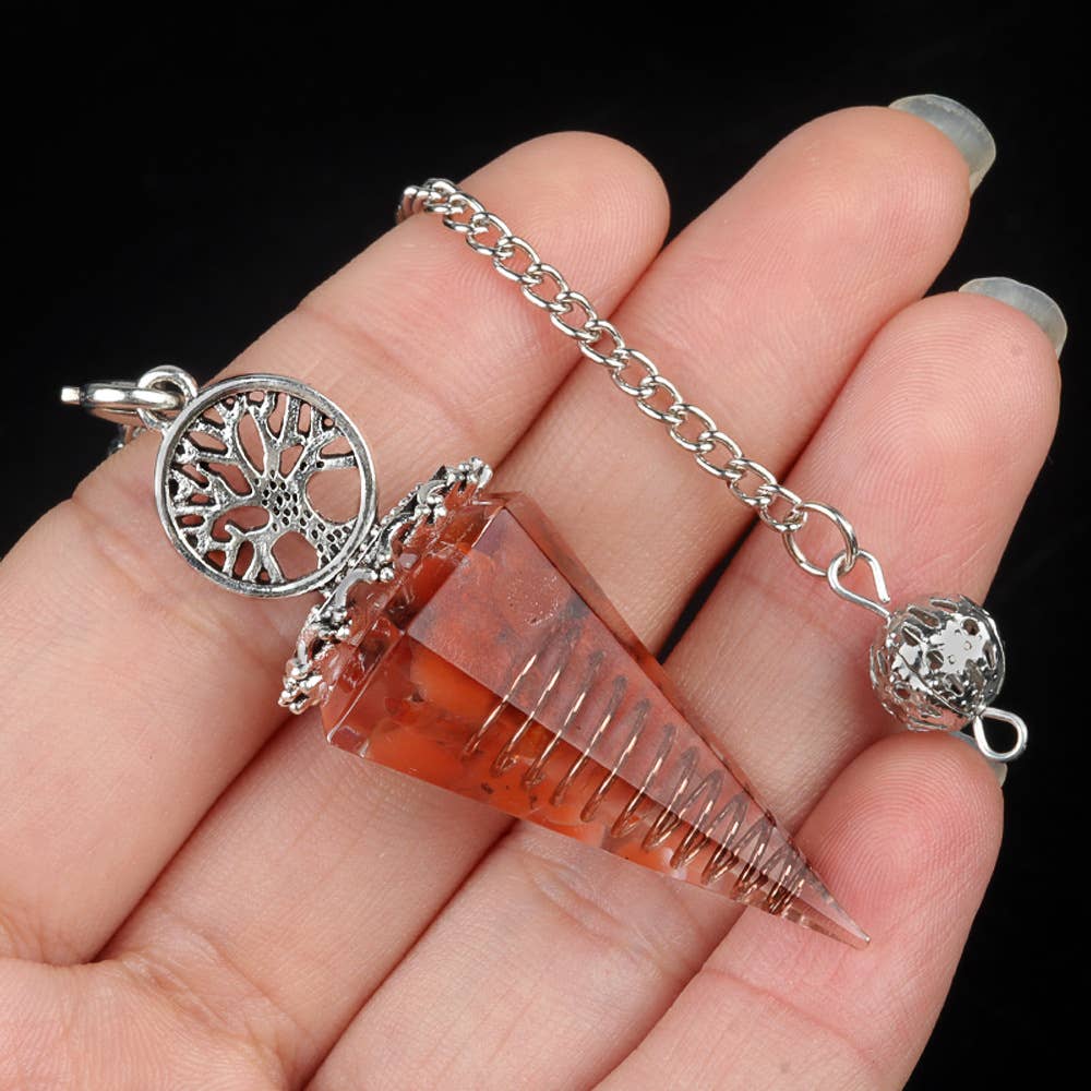 Gemcohub - Wholesale Spiritual Stone/Crystal - Tree of Life Resin Crystal Pendulum9