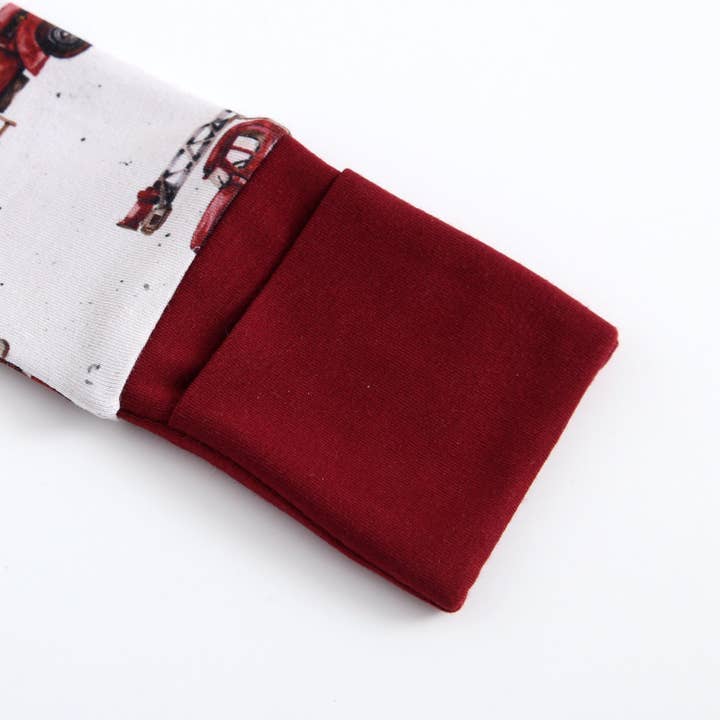 Castles and Coasters - Venta al por mayor Pijama - Bebé - Pijama con cremallera de camión de bomberos vintage3