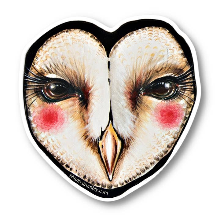 Barn Owl Sticker for wholesale by Shanna Trumbly