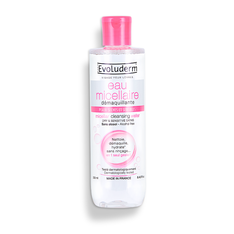 Evoluderm - Wholesale Makeup Remover - Cleansing Micellar Water for Dry & Sensitive Skin0