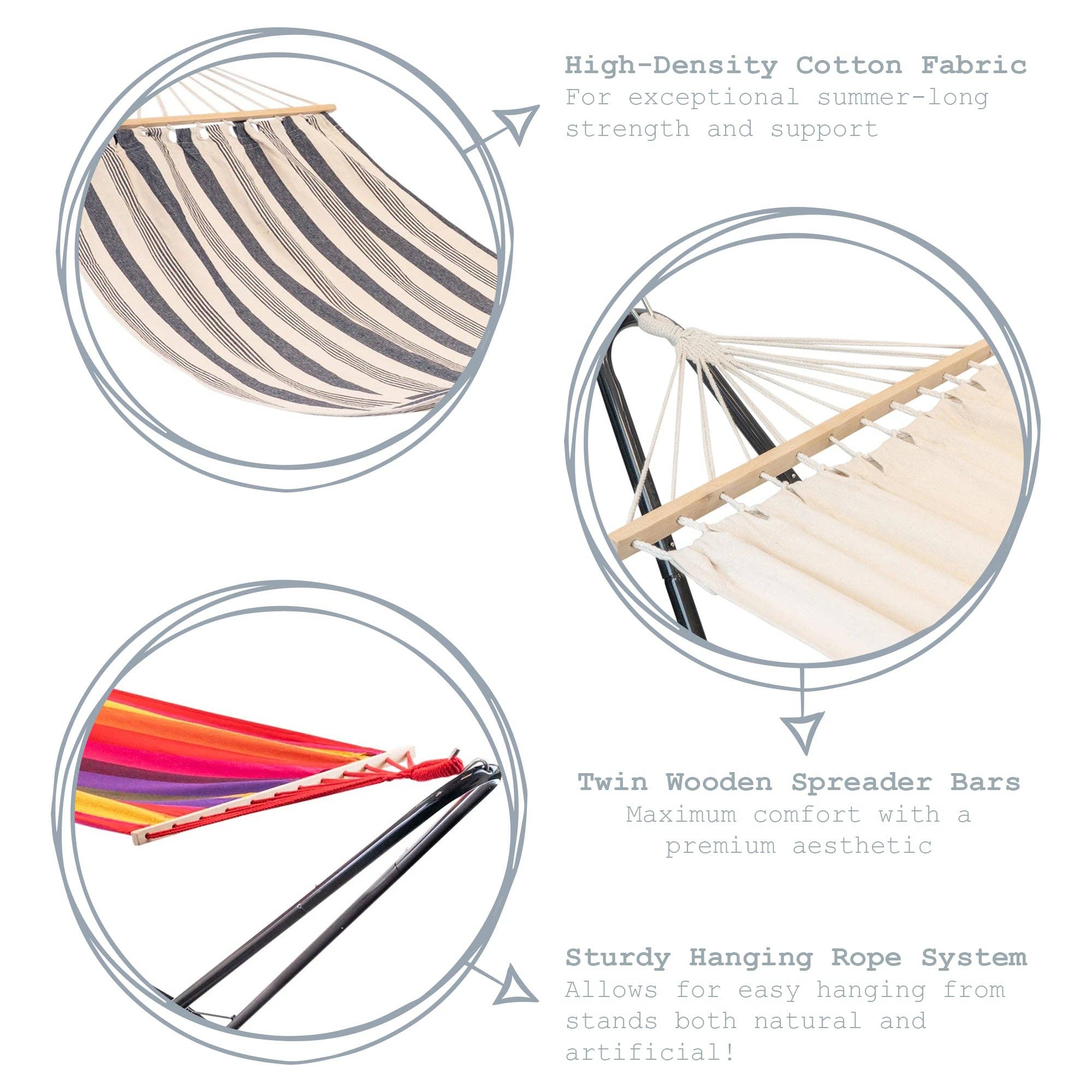 Rinkit Ltd – Engroshandel Hængekøje – Harbour Housewares Brazilian Garden Hængekøje3