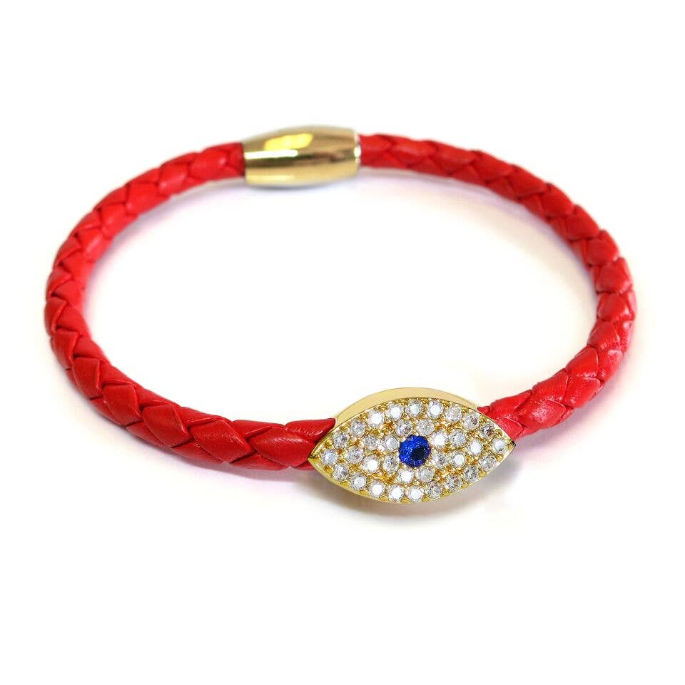 Liza Schwartz Jewelry - Wholesale Charm/Dangle Bracelet - Evil Eye Sapphire Bracelet Gold - Click for Color Options1