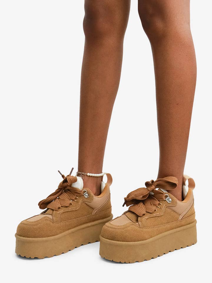 Lemonade Shoes - Wholesale Lifestyle Sneakers - Women's - POPULARITY - Plush Platform Sneaker w/ Thick Laces5